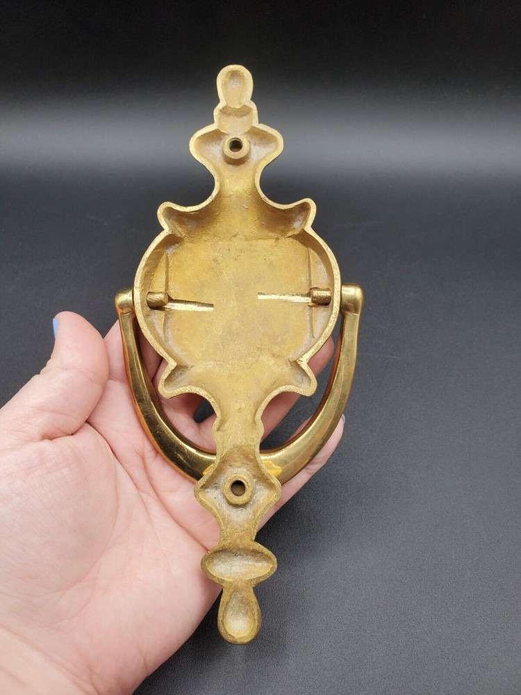 Vintage Solid Brass urn door knocker