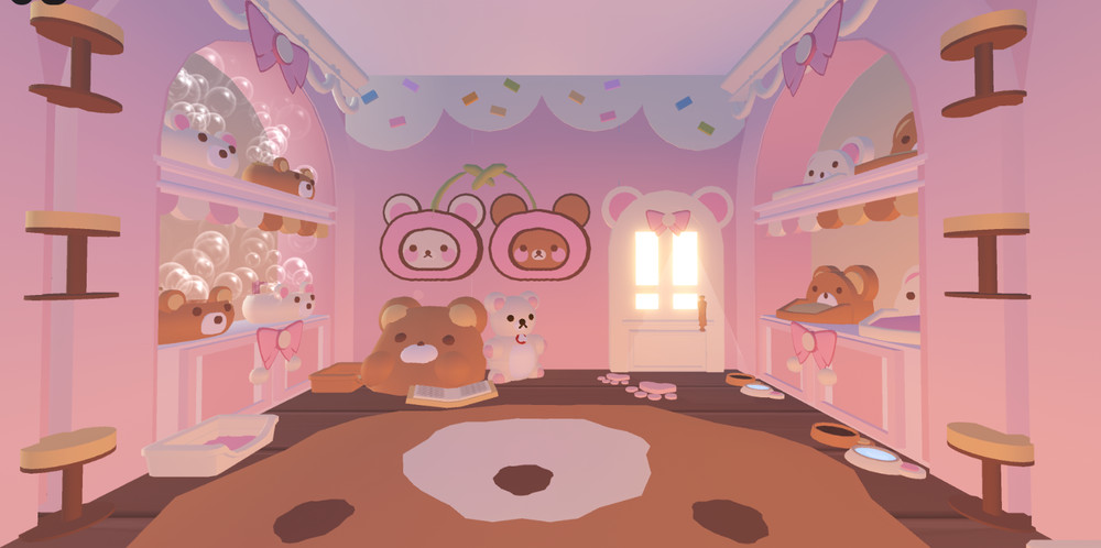 ⭐Adopt Pets😺 Tiny Preppy💖Bear🐻House🏠 Cat Kawaii