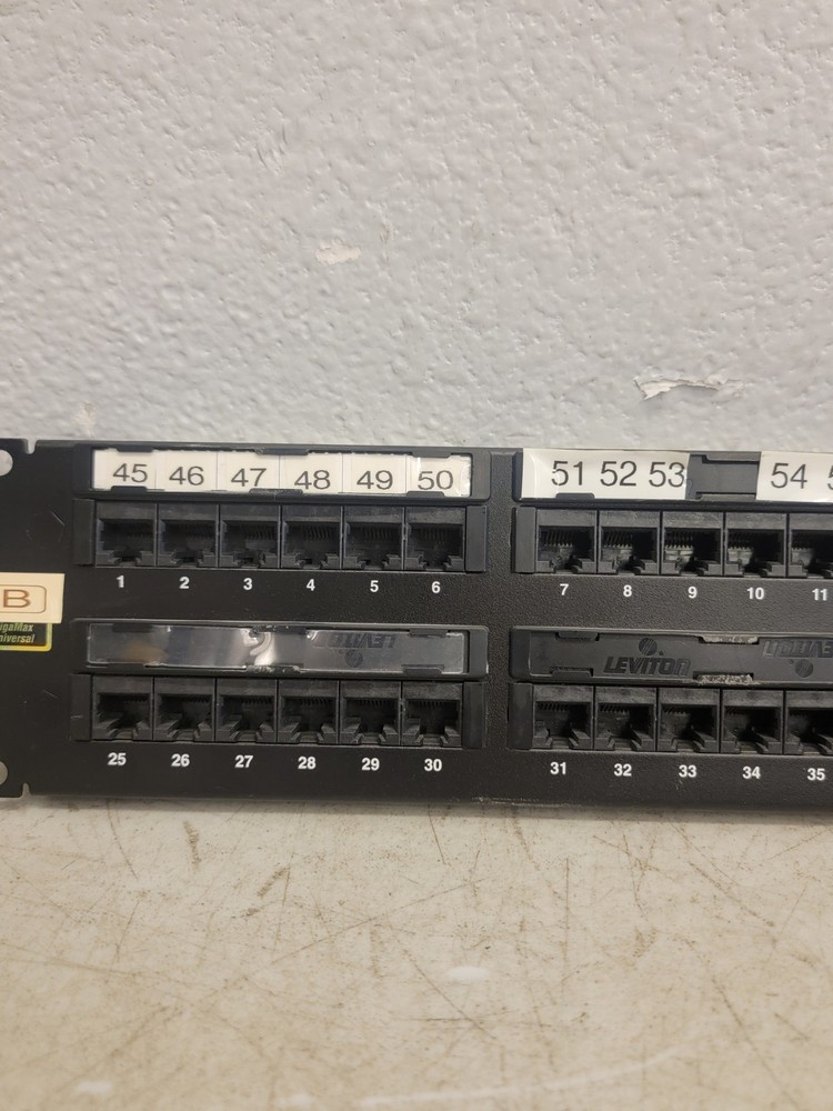 Leviton 69586-U48 Cat 6 Patch Panel 48-Port 2U Universal Wiring