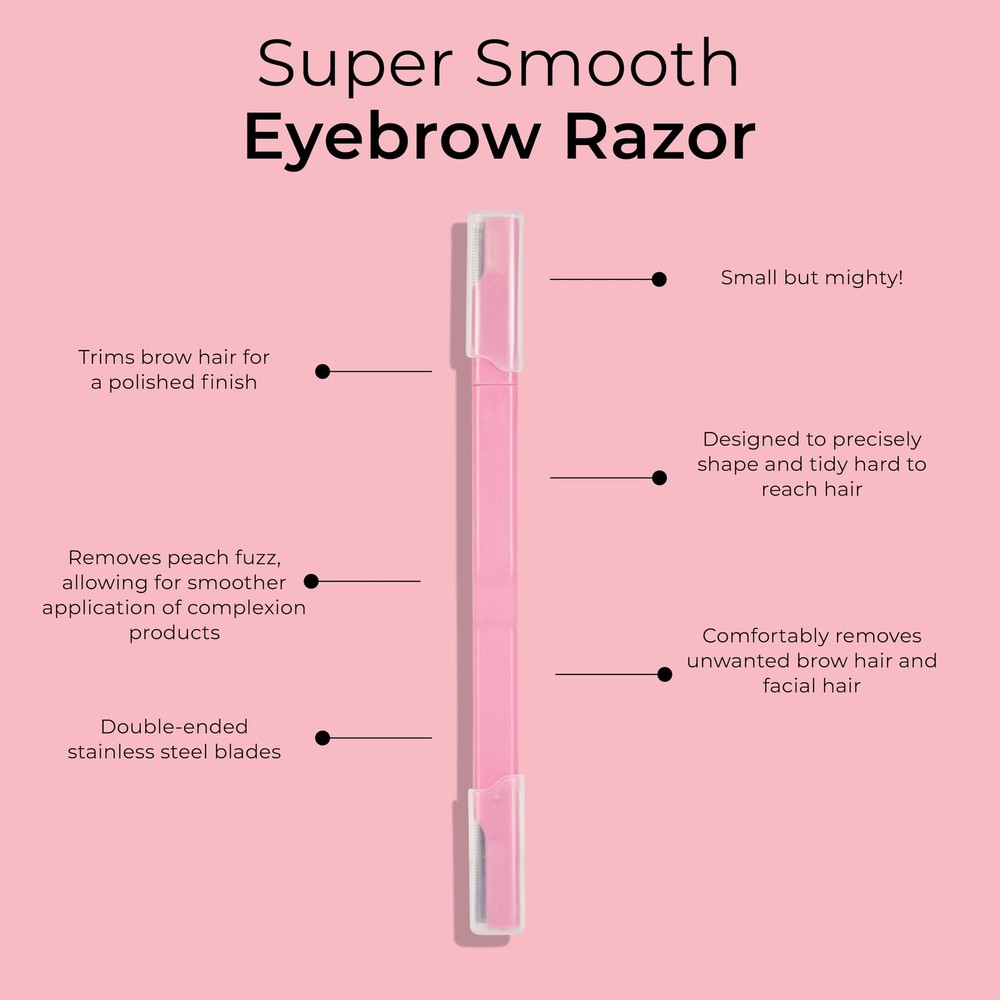 MCoBeauty Super Smooth Eyebrow Razor, Duo Blade