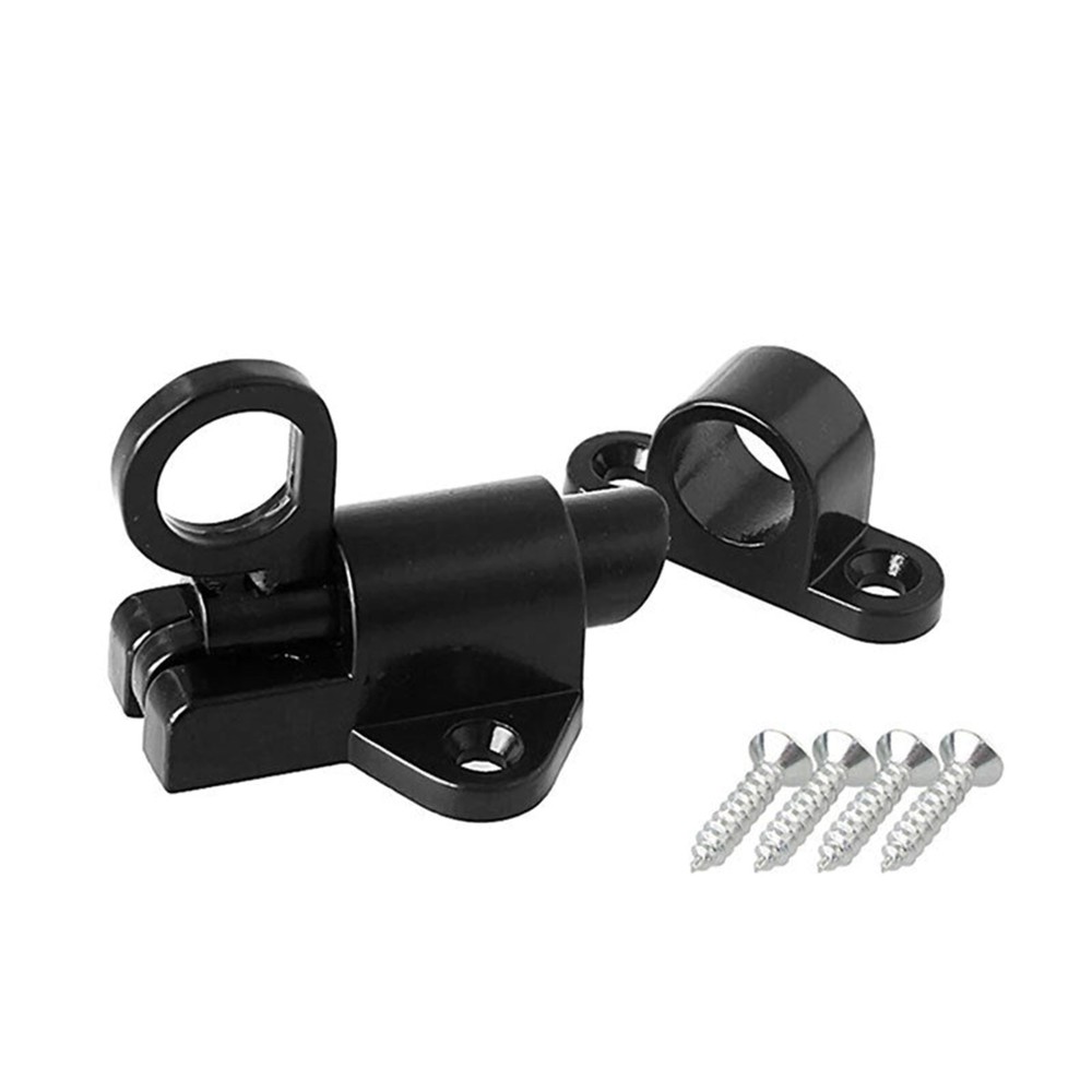 Black Aluminium Alloy Spring Door Lock with Automatic Locking Mechanism D