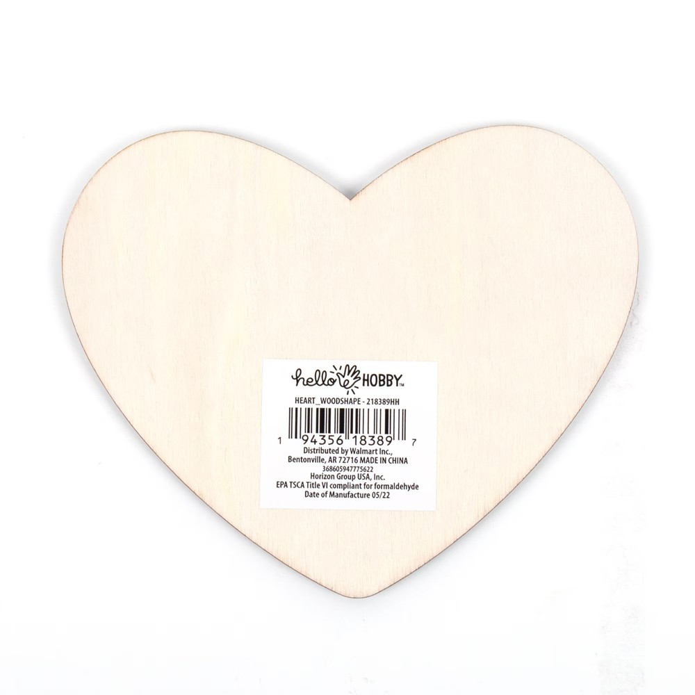 Wooden Heart Shape Craft Pieces
