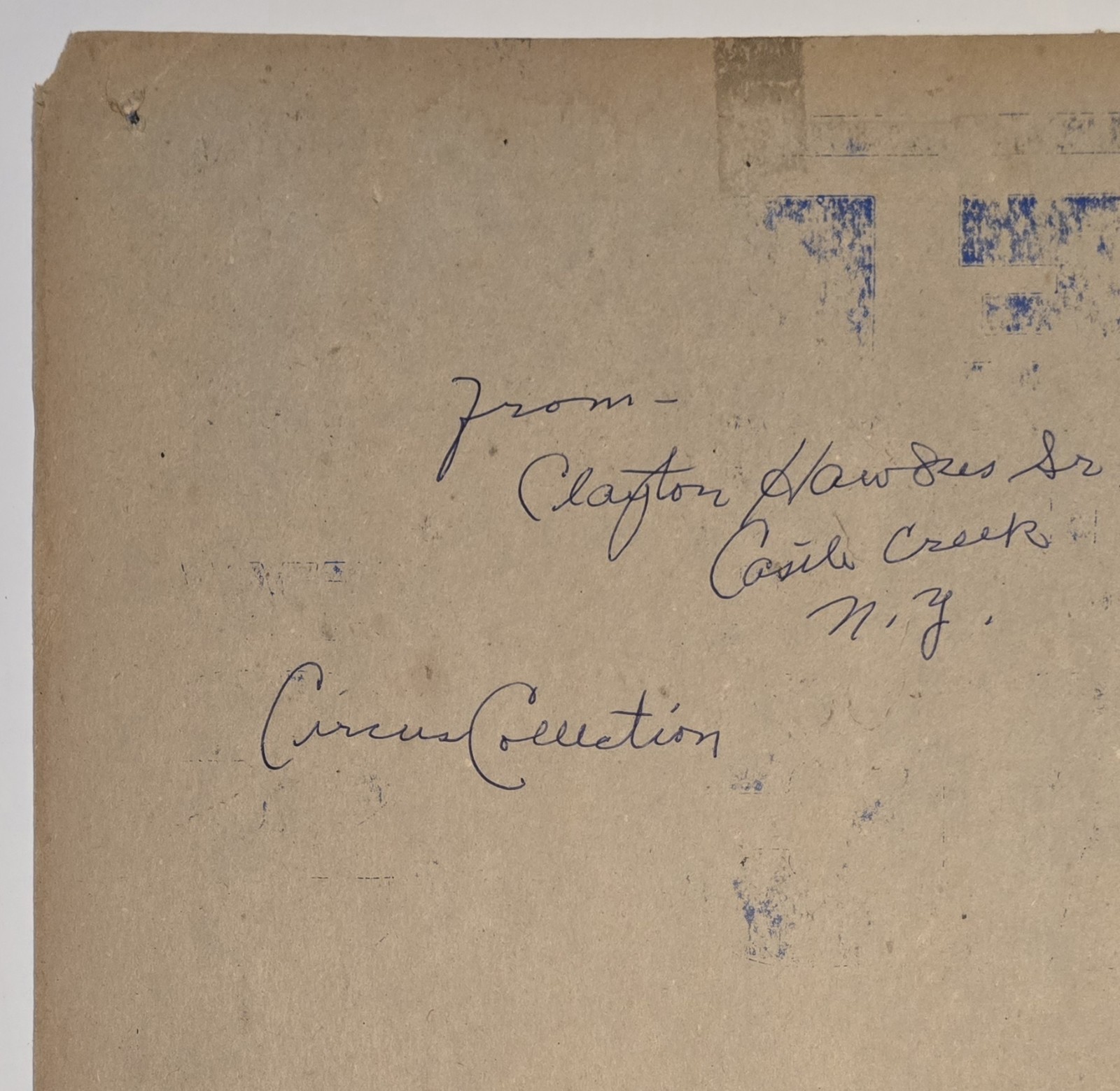 Vintage 1940s Lee Bros Circus Poster Jeffersonville NY 14" X 22" New York 1947