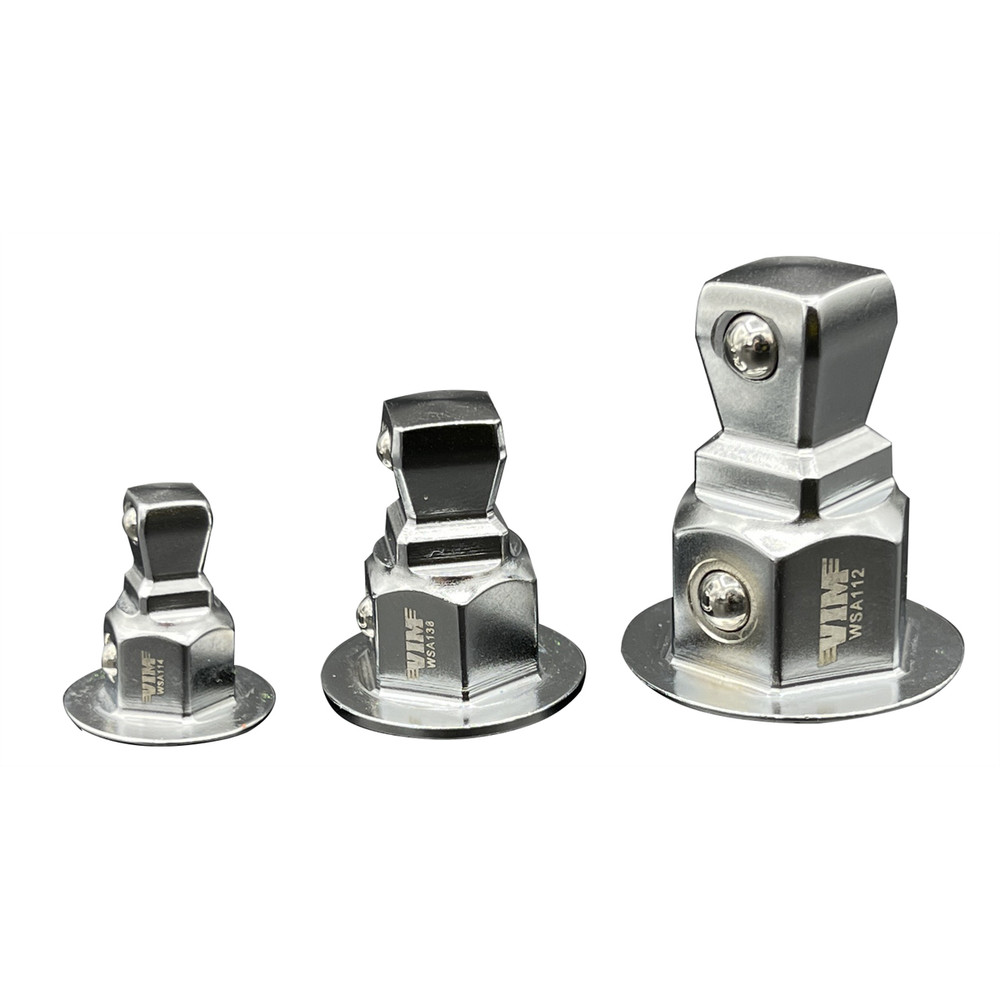 VIM WSA100 3pc Wobble Socket Adapter Set for Box Wrench Flexibility