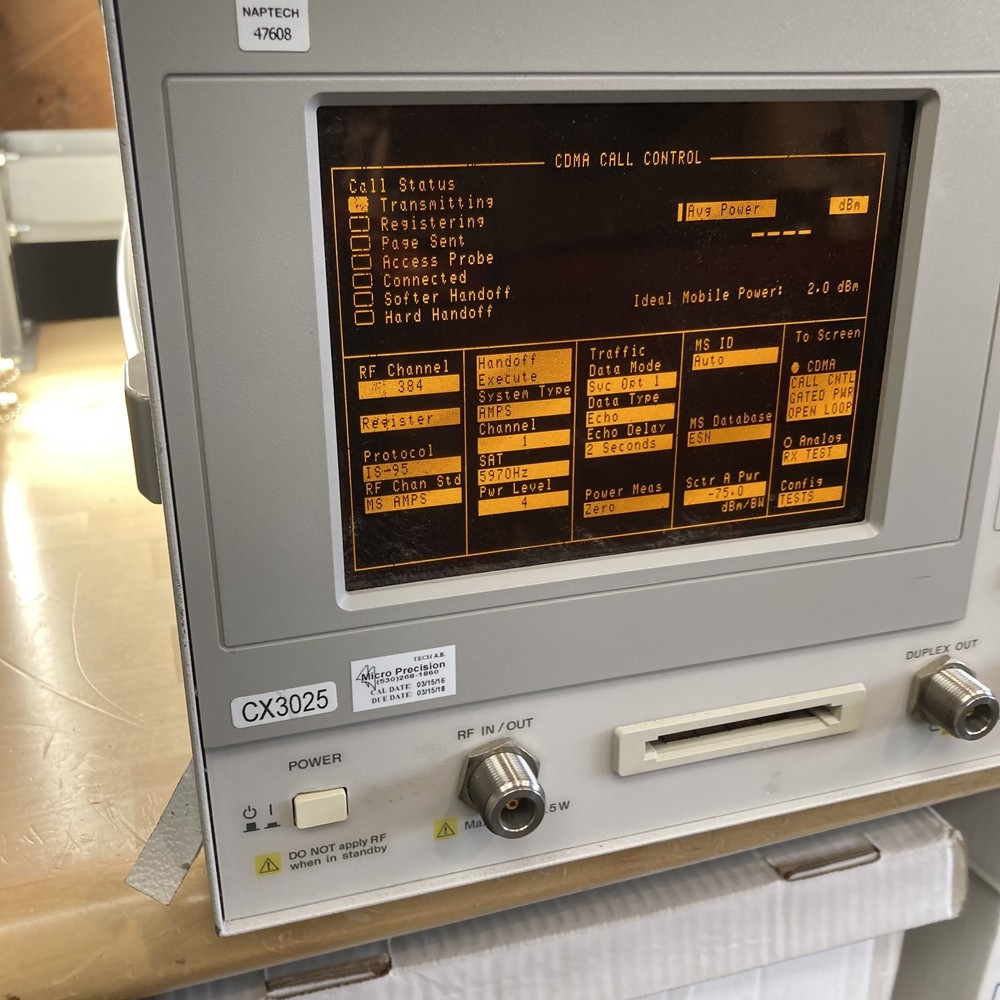 Agilent E8285A CDMA Mobile Station Test Set Not Working Error 0040