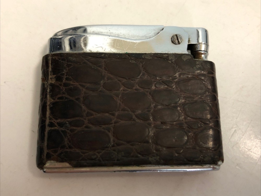 Vintage RONSON Adonis Lighter Brown Initials J.C.C. **READ**