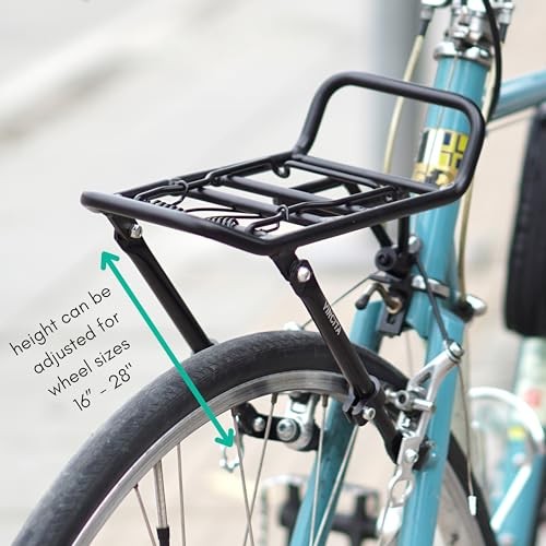 Front Rack for Bicycle - Cargo Rack for 16"-28" Wheels - Spring Clamp &