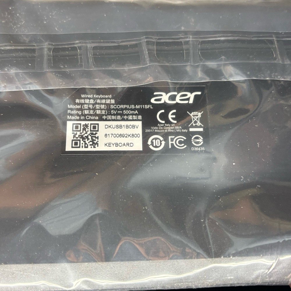 ACER PREDATOR GAMING WIRED KEYBOARD SCORPIUS-M11SFL & MOUSE OPEN BOX *READ