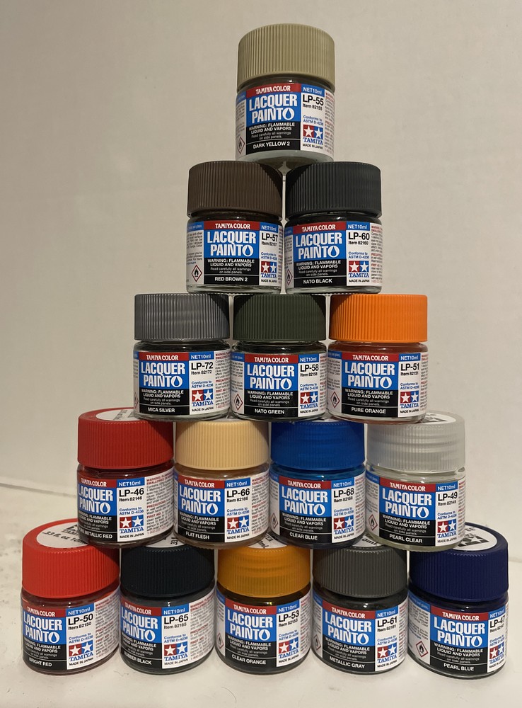 Tamiya LP Lacquer colors 10ml. 20 pcs bundle.