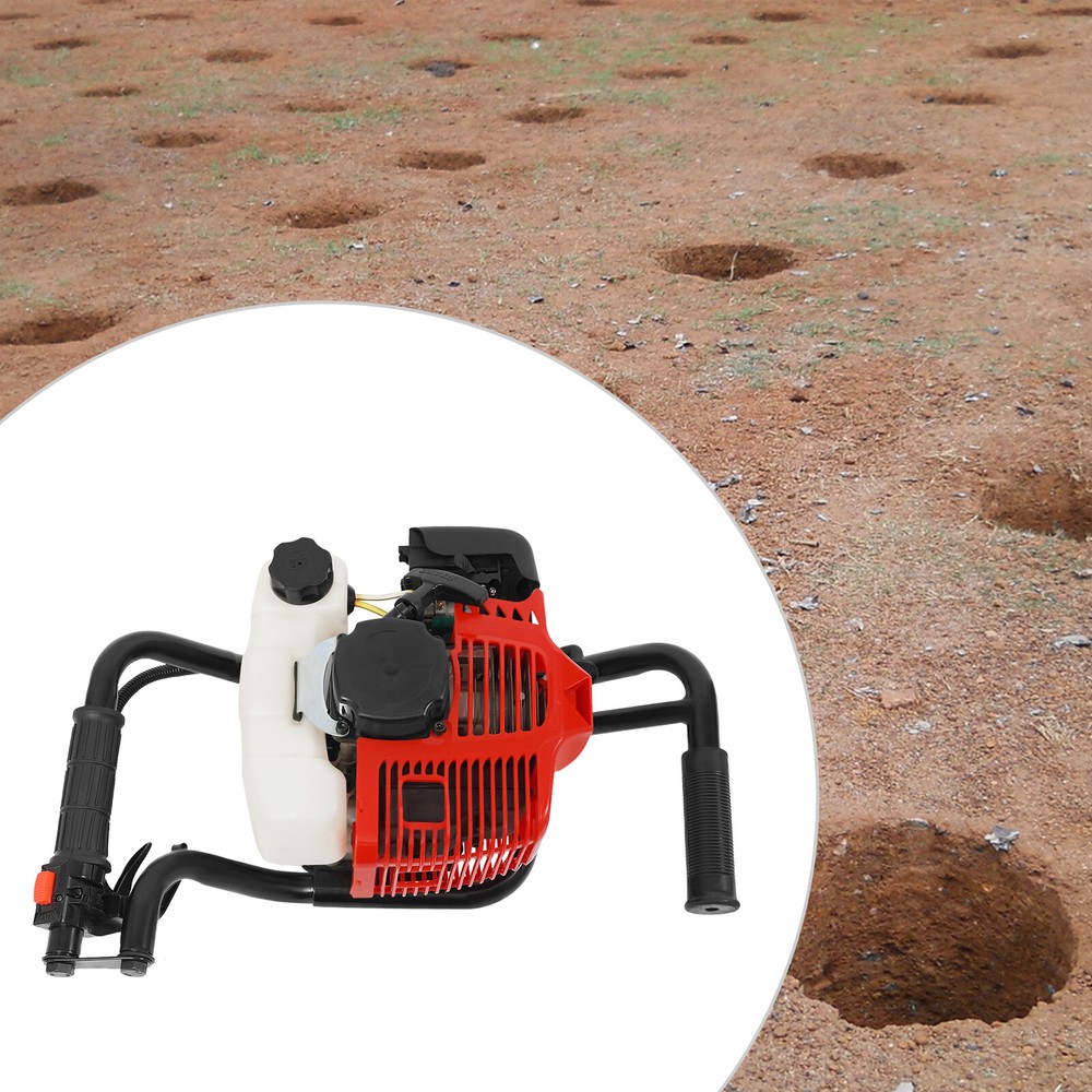 2-Stroke Post Hole Digger Engine, 52CC Gas Powered Earth Auger, NO Drill Bits