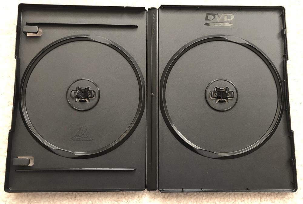Five (5) Black Double DVD Cases “NEW”