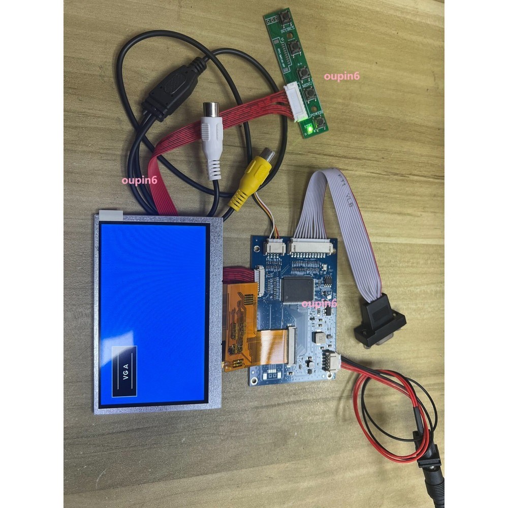 2AV LCD controller board kit + 4.3" panel 480x272 Display car Screen Reversing