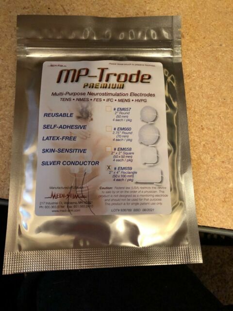 MP-TRODE PREMIUM ELECTRODES 2"x4” Rectangle - 1 pack (4 pads)