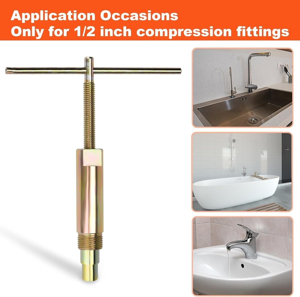 Plumbing Tools Compression Ring Removal Tool for Sleeve Puller Remover 1/2-Inc