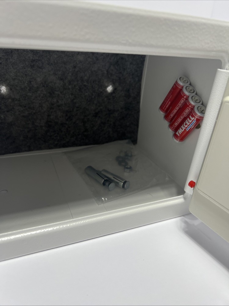 Small Safe Box Digital Electronic Security Safe Box for Home White