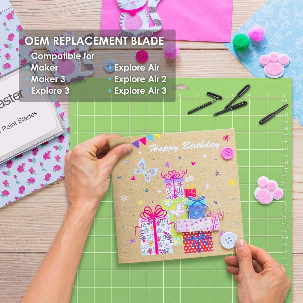 10PCS Deep Point Cutting Blades Compatible with Maker/Maker 3/Explore Air/Air 2/