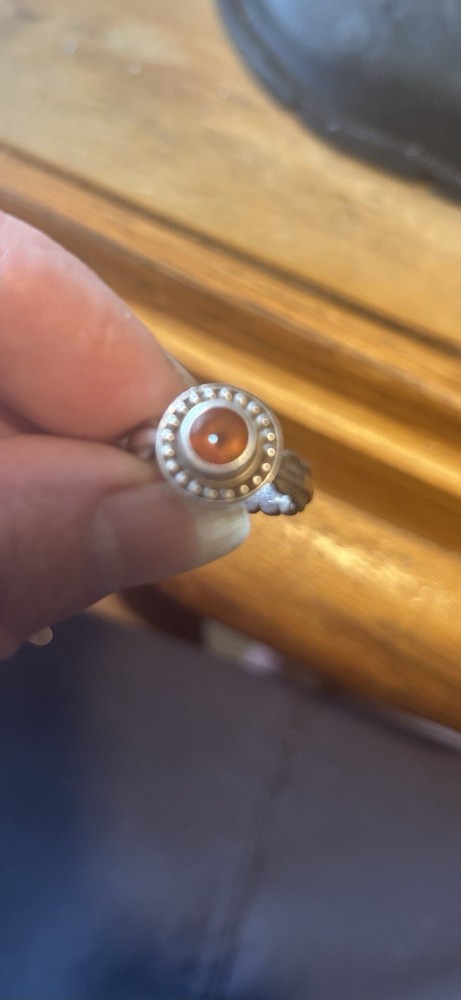 Sterling Silver Topaz Ring.