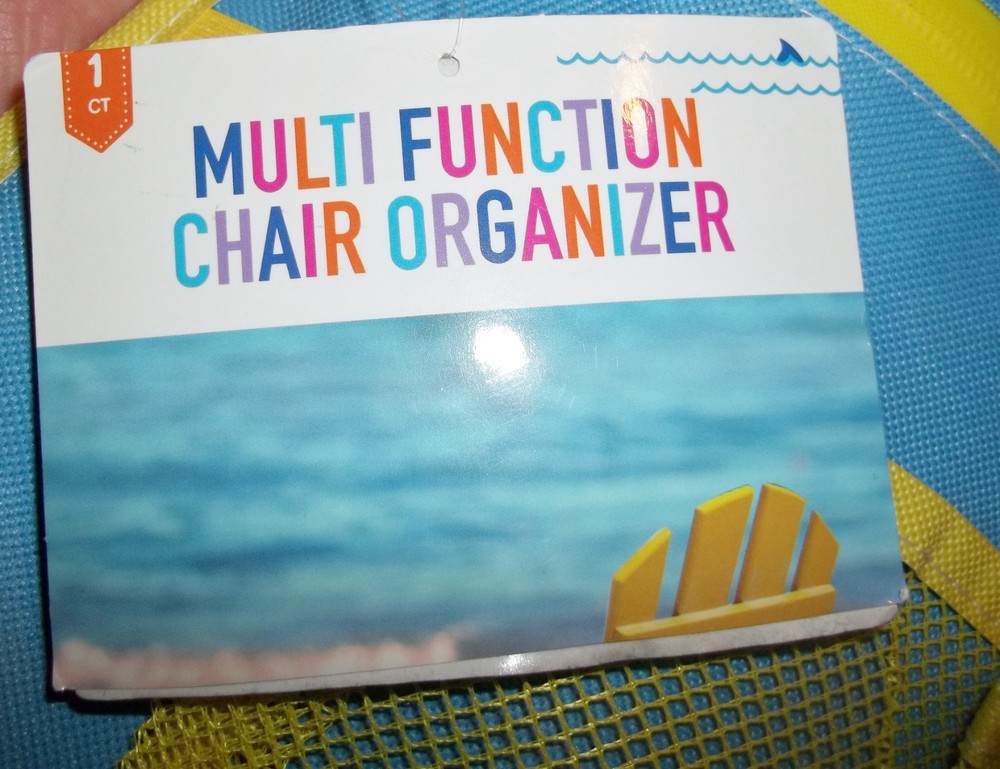 MULTI FUNCTION CHAIR ORGANIZER PERFECT FOR BEACH OR POOL NEW