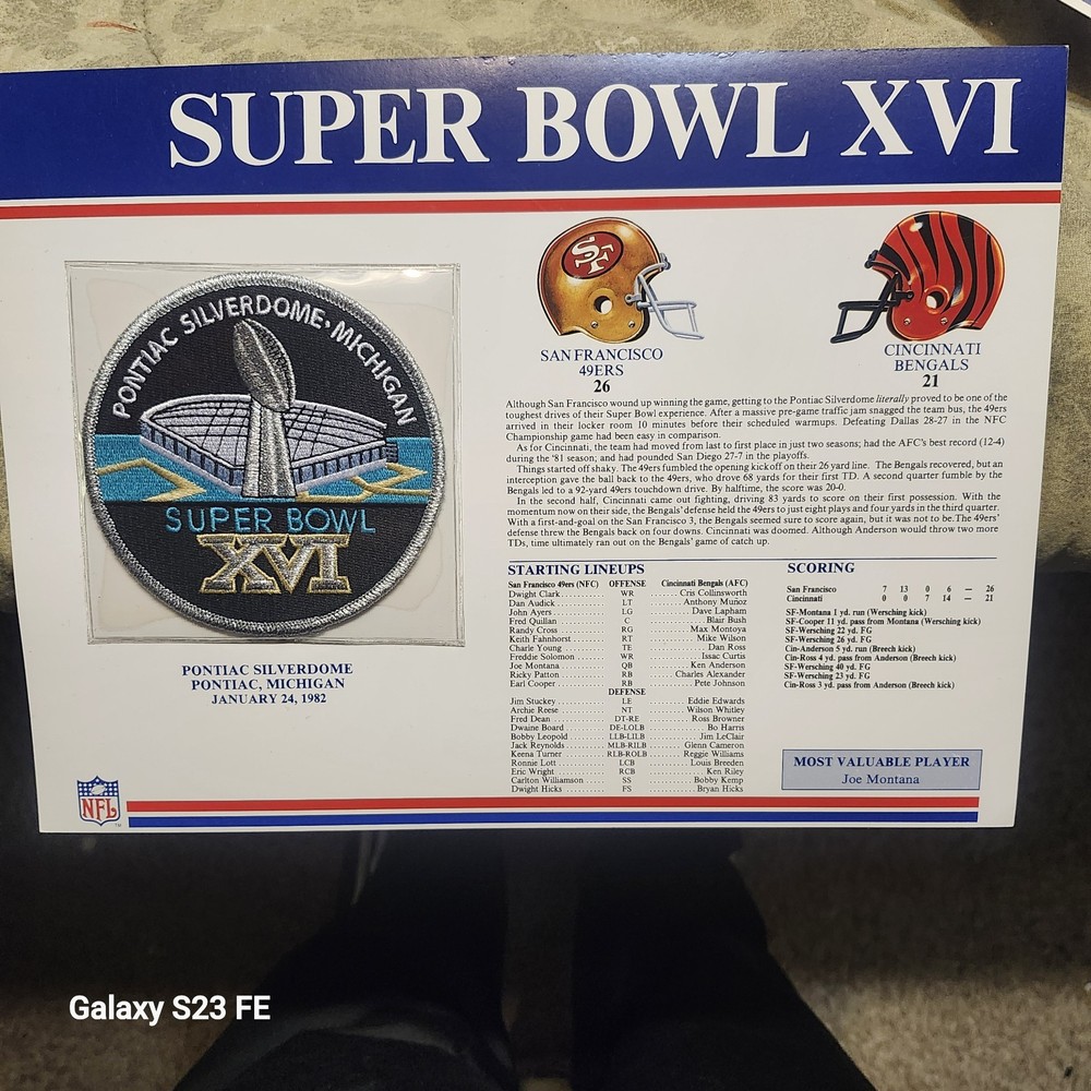 SAN FRANCISCO 49ERS VINTAGE SUPER BOWL PATCHES (5) + 2 PATCH BONUS /