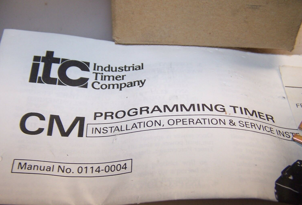 NEW ITC CM-3 PROGRAMMING TIMER 120 VAC