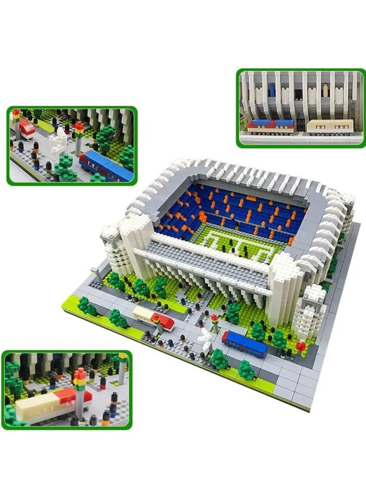 Micro Mini Blocks Real Madrid Stadium Building Model Set 4575 Pieces Famous