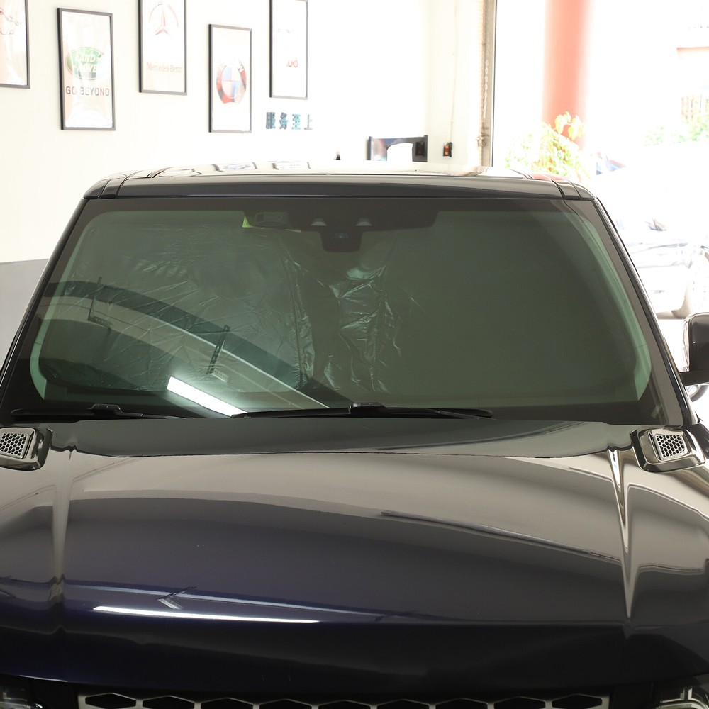 Black Windshield Sunshade Front Window Visor Cover For Range Rover Sport 2014-22
