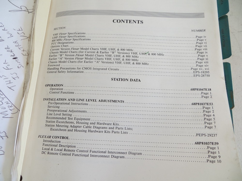 Motorola Flexar Base Station Instruction Manual 1985