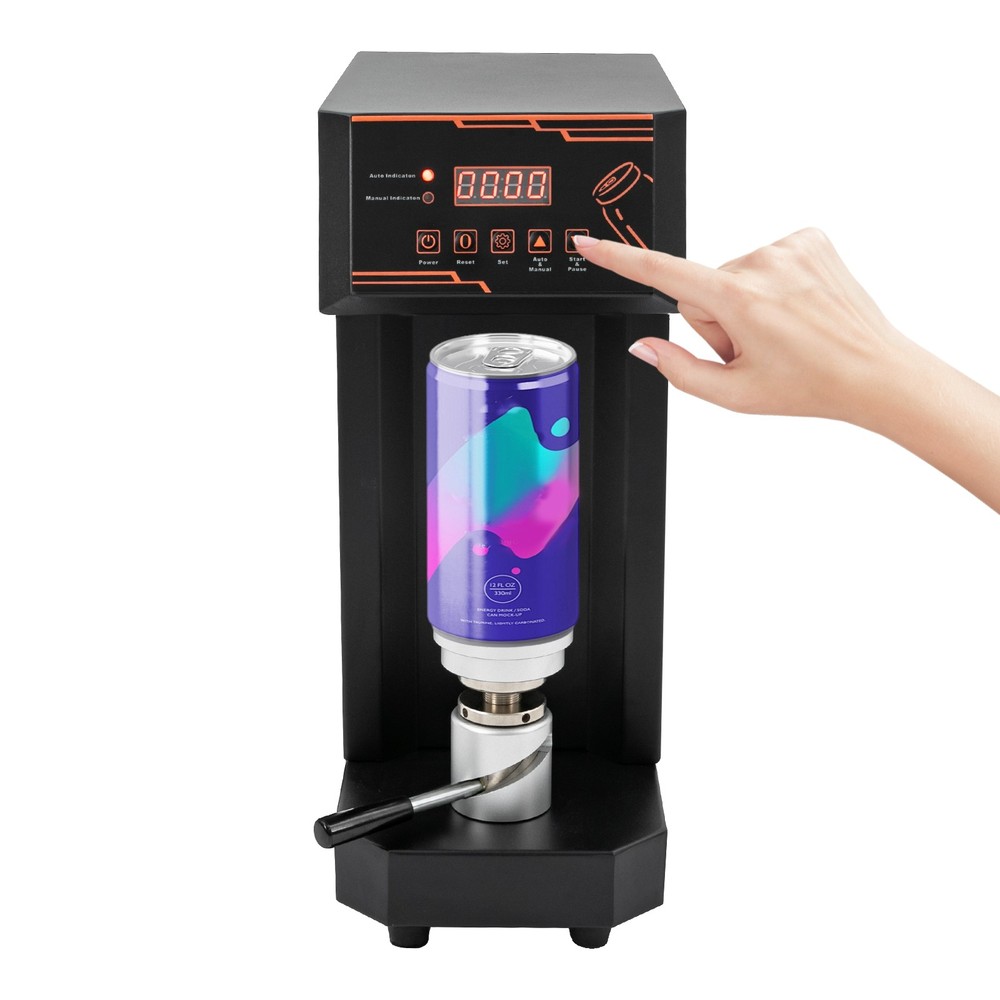 USED Electric Manual Automatic Can Sealer Machine with Ergonomic Handle