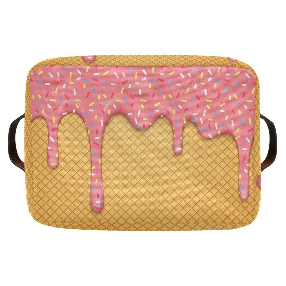 Ice Cream Rectangular Storage Basket Organizer Bin Shelf Baskets For Clothes