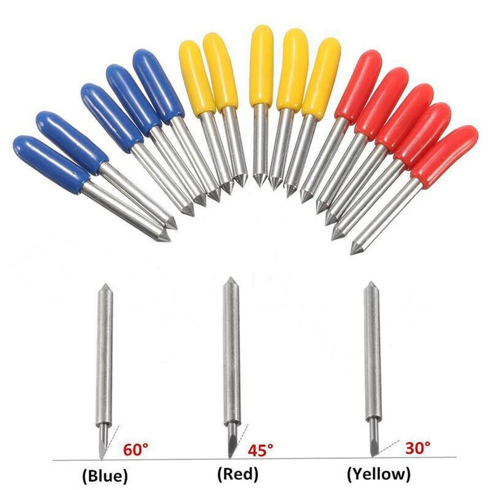 Graphtec Blade Holder + 15Pcs 30° 45° 60° Blades Vinyl Cutter Cutting Plotter