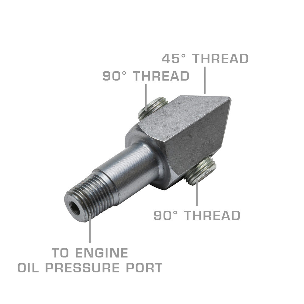 GlowShift Oil Pressure Sensor Thread Adapter for Chevy Small Block 305 350