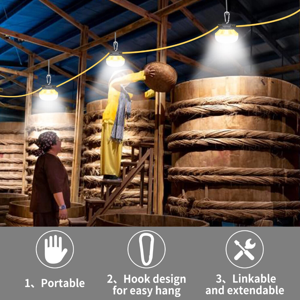 50FT Construction String Lights LED Industrial Grade Best Bright Work Light US