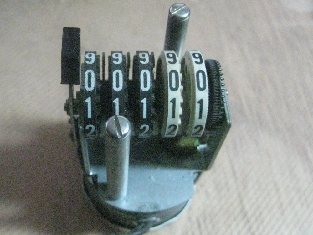 Vintage Mechanical Counter 5 Digit Resettable 115v