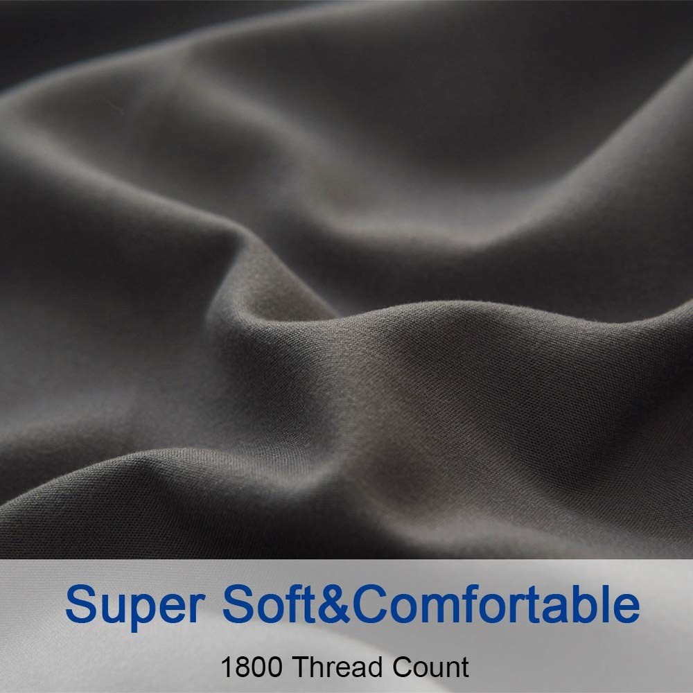 SONORO KATE Bed Sheet Set Super Soft Microfiber 1800 Thread Count Luxury Egyp...