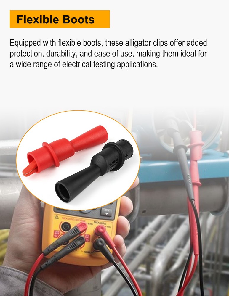 ZIBOO AC175 Threaded Slide-On Alligator Clip Set