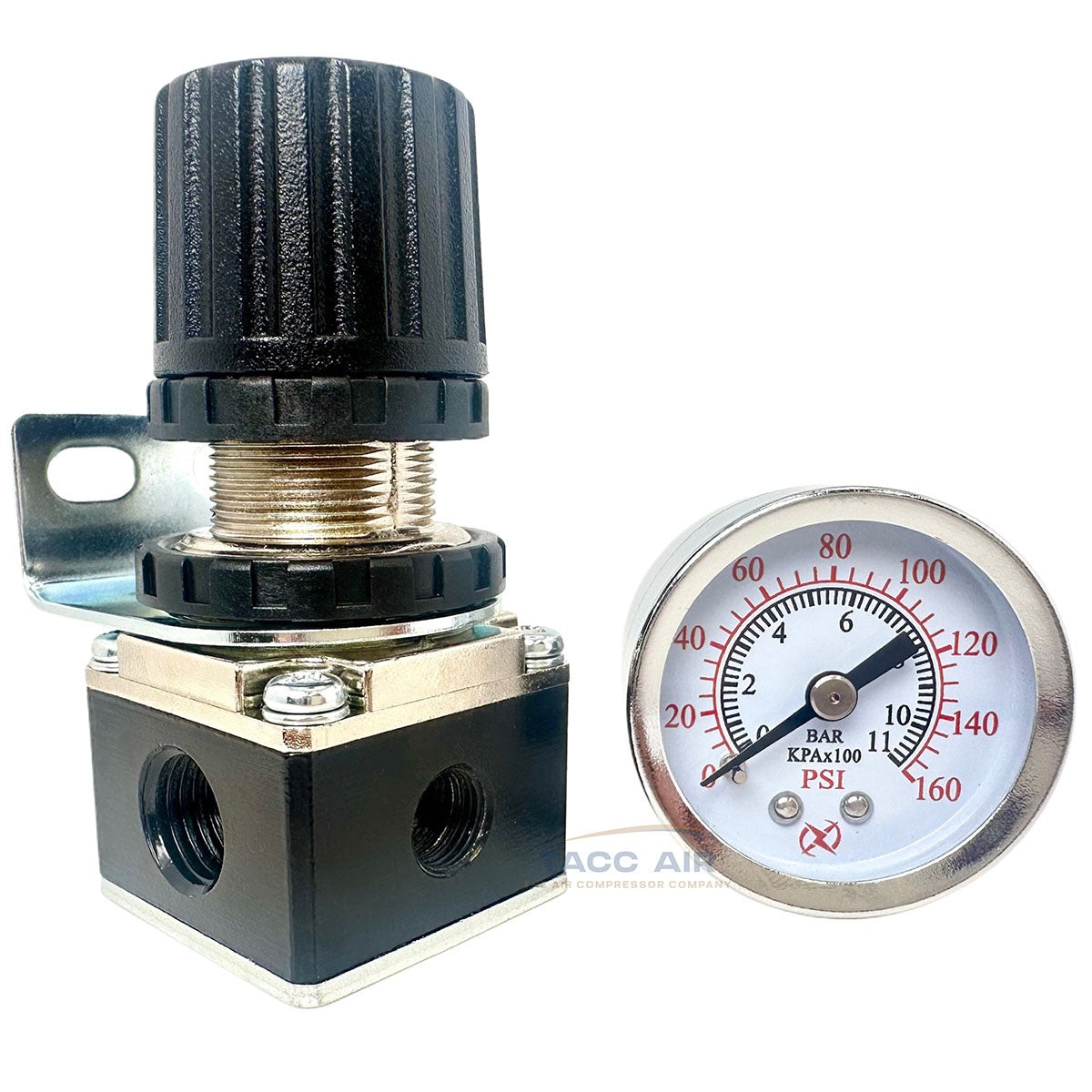 New 1/4" Mini Pressure Regulator W/ Gauge For Compressed Air compressor