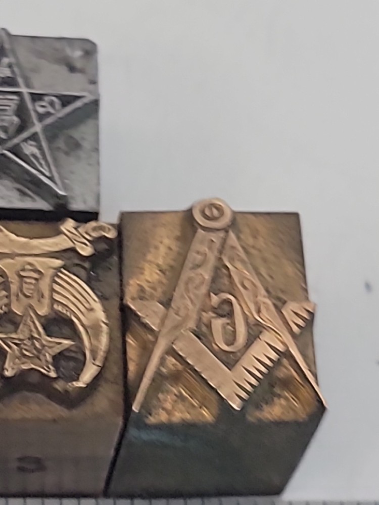 Freemason Brass Letterpress Blocks