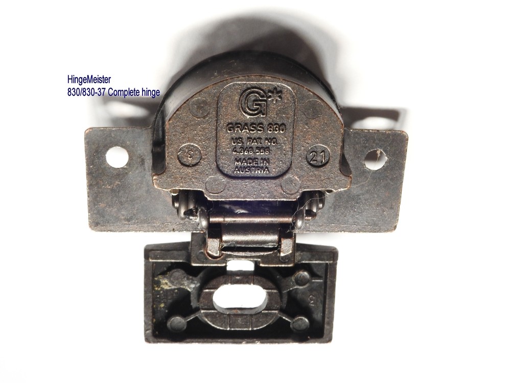 Grass 830-37 Bronze Hinge and mounting plate - Complete Hinge