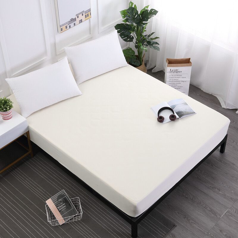 Waterproof Solid Mattress Cover Protector Bed Fitted Sheet Twin Full Queen King