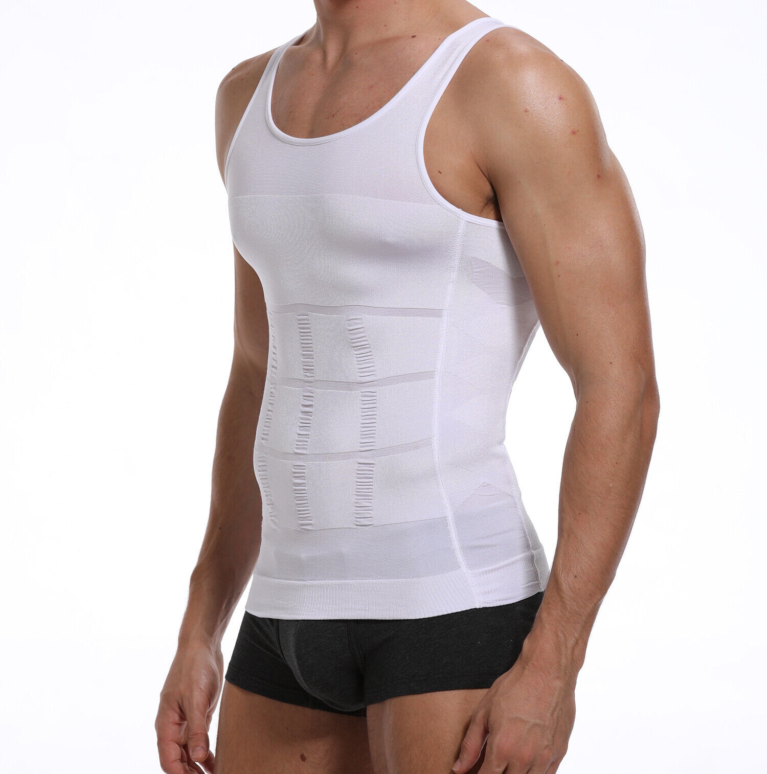 Men Body Shaper Slimming Tummy Vest Thermal Compression Shirt Tank Top Shapewear