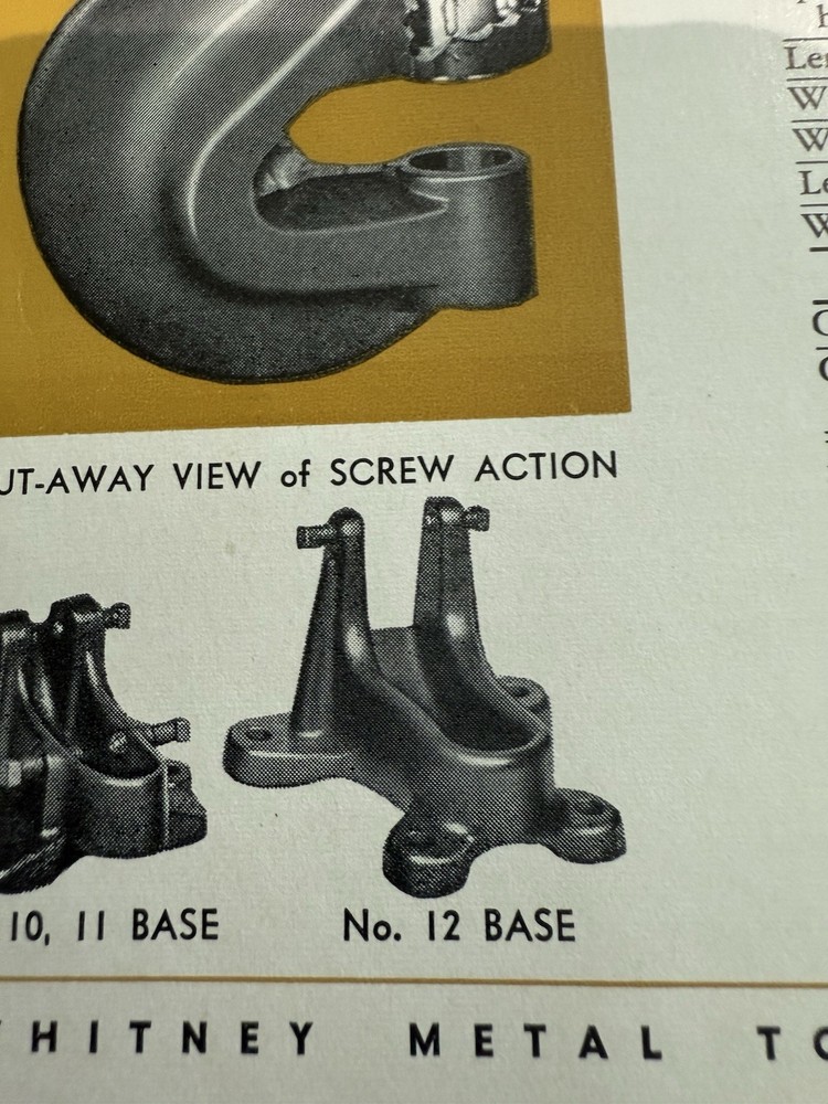 Whitney 12 Punch Base