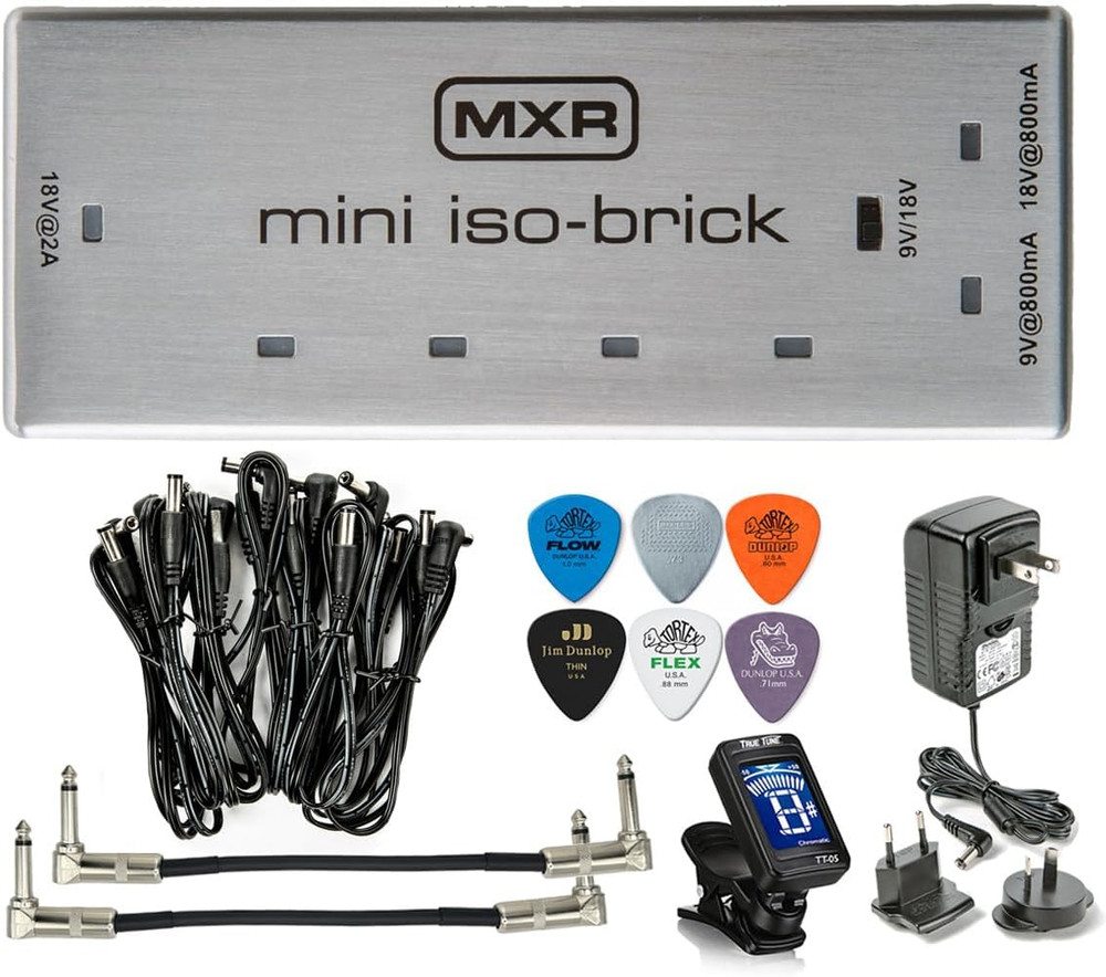 MXR M239 Mini Iso-Brick 9V,18V Effects Pedal Power Supply with Bundle Including