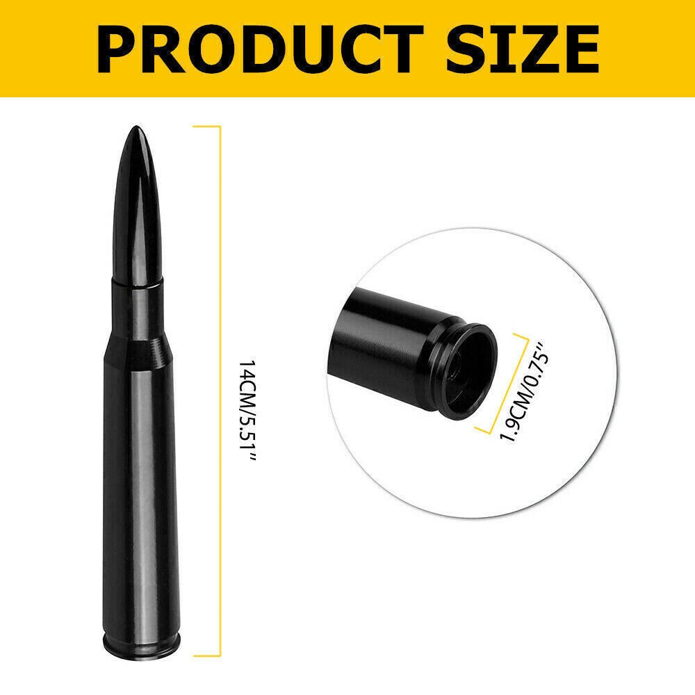 2-PACK 50 CAL BULLET SHORT ANTENNA FIT FOR 1994~16 HARLEY DAVIDSON ELECTRA GLIDE