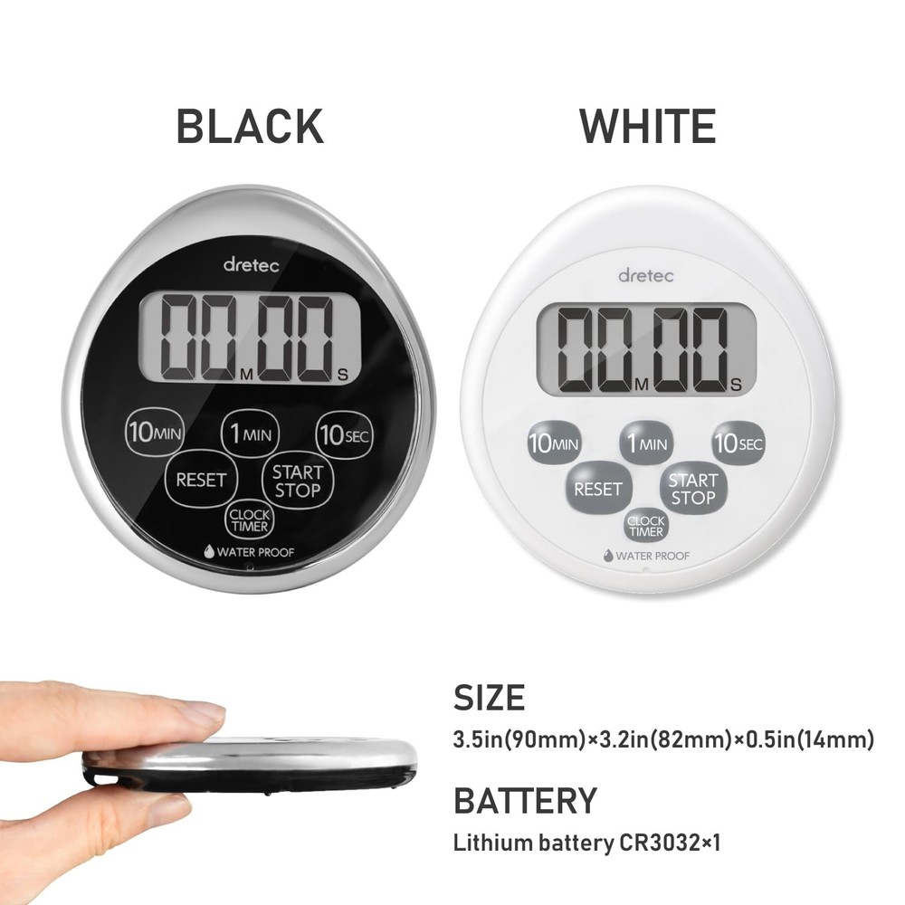 Digital Timer Water Proof Shower Timer Shower Clock Bathroom Magnetic Backing...