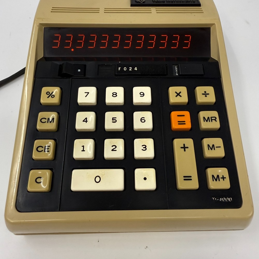 Vintage Texas Instruments Electronic Calculator TI-4000; #2 doesnt work