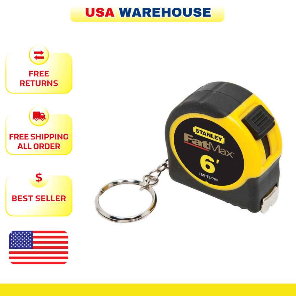 NEW Durable Compact Keychain Pocket Tape Measure FATMAX 6ft Lightweight