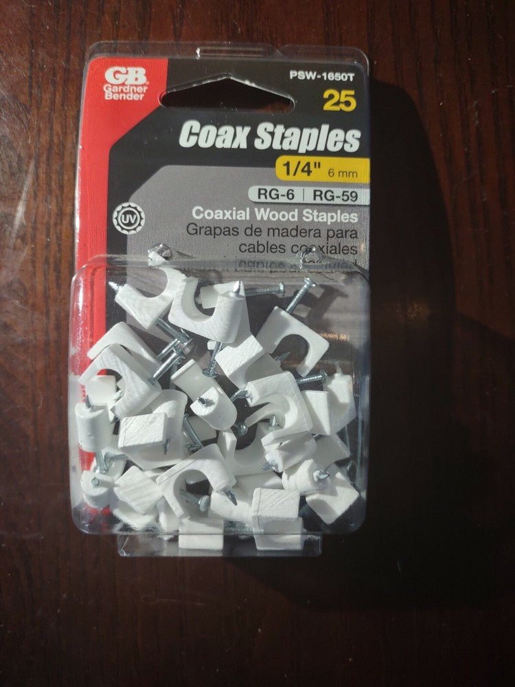 Coax Staples 1/4" 6 Mm
