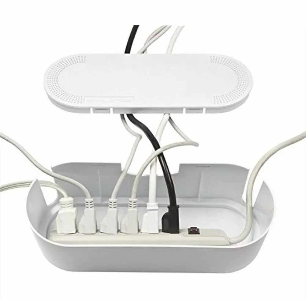 D-Line Cable Management Box Hide And Conceal Power Strips Electrical Cords From