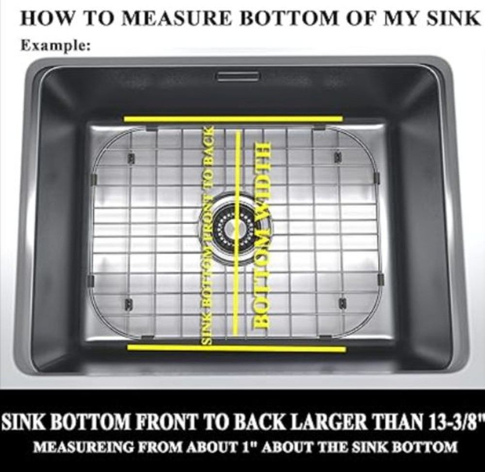 Sink Grid Sink Protectors, Kitchen Sink Grid Centered Drain with Corner Radius