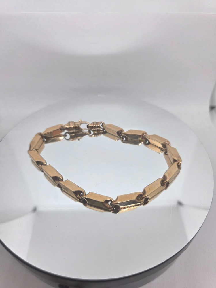 Copper color Sterling Solver Bar Link set